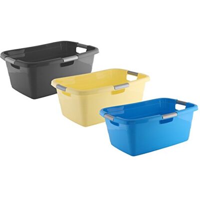 Axentia Bacinella multiuso in plastica Bacinella porta bucato da giardino, per bagnetto bambini Bacinella con manici, 40 litri, 61x41x25 cm Axentia Bacinella multiuso in plastica Bacinella porta bucato da giardino, per bagnetto bambini Bacinella con manici, 40 litri, 61x41x25 cm