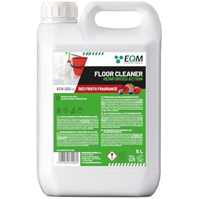 EQM SOLUCIONES QUIMICAS EQM ECO-202 Detergente per Superfici Multiple Azione Rinforzata per una Pulizia Superiore 5L Alta Capacità Sgrassante e Deodorante Aroma ai Frutti Rossi EQM SOLUCIONES QUIMICAS EQM ECO-202 Detergente per Superfici Multiple Azione Rinforzata per una Pulizia Superiore 5L Alta Capacità Sgrassante e Deodorante Aroma ai Frutti Rossi