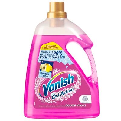 VANISH Oxi Action Multipower Gel Rosa, Additivo Lavatrice Multiazione senza Candeggina, Smacchiatore per Capi Colorati, 1 Confezione da 2.250 L di Smacchiatore per Bucato VANISH Oxi Action Multipower Gel Rosa, Additivo Lavatrice Multiazione senza Candeggina, Smacchiatore per Capi Colorati, 1 Confezione da 2.250 L di Smacchiatore per Bucato