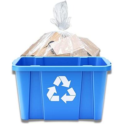 Plasticplace Sacchetti trasparenti per rifiuti da 18 galloni │ Sacchetti per bidoni della spazzatura da 1,2 Mil │ 26 "x16"x27'' (200 pezzi) Plasticplace Sacchetti trasparenti per rifiuti da 18 galloni │ Sacchetti per bidoni della spazzatura da 1,2 Mil │ 26 "x16"x27'' (200 pezzi)
