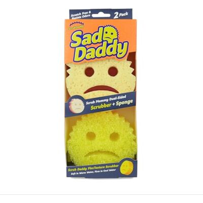 Scrub Daddy & Scrub Mommy Cranky Couple, 2 pz Spugne per la pulizia e il lavaggio, Pagliette multipack antigraffio per la cucina, Progettazione FlexTexture Scrub Daddy & Scrub Mommy Cranky Couple, 2 pz Spugne per la pulizia e il lavaggio, Pagliette multipack antigraffio per la cucina, Progettazione FlexTexture