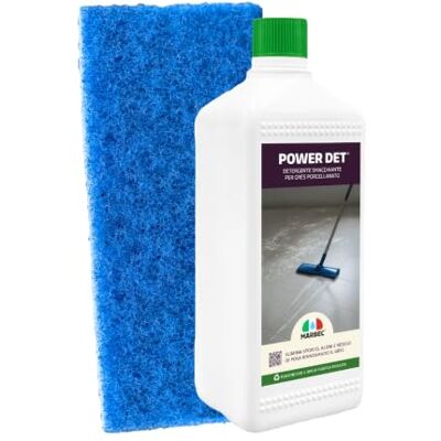 Marbec POWER DET 1LT+TAMPONE BLU Detergente smacchiante e disincrostante per pavimenti in gres porcellanato. Rimuove sporco, aloni e macchie persistenti, rinnovando l’aspetto del gres. Marbec POWER DET 1LT+TAMPONE BLU Detergente smacchiante e disincrostante per pavimenti in gres porcellanato. Rimuove sporco, aloni e macchie persistenti, rinnovando l’aspetto del gres.