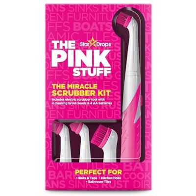 The Pink Stuff Stardrops The Miracle Scrubber Kit 4 testine di pulizia The Pink Stuff Stardrops The Miracle Scrubber Kit 4 testine di pulizia