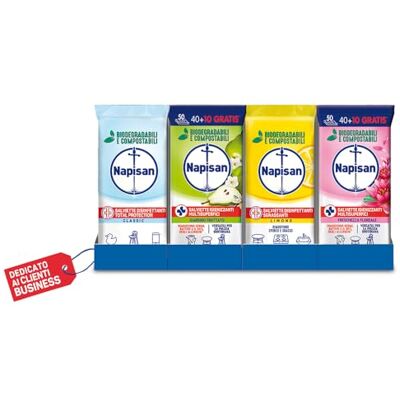 Napisan Cassa Mista Salviette, 16 pz x 40 e 16 pz x 50 Napisan Cassa Mista Salviette, 16 pz x 40 e 16 pz x 50