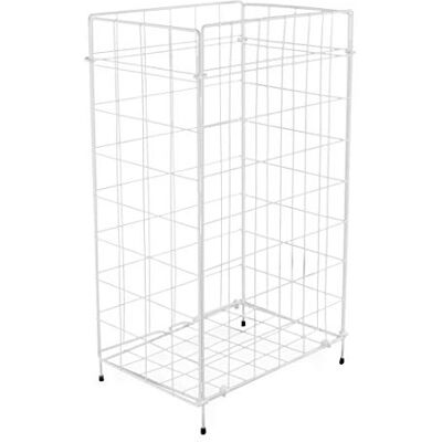 Funny Cestino per rifiuti in metallo, pieghevole, 60 l, 400 x 230 x 640 mm, colore: Bianco Funny Cestino per rifiuti in metallo, pieghevole, 60 l, 400 x 230 x 640 mm, colore: Bianco