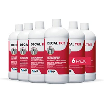 CAMP Decal Trit – Disincrostante WC Anticalcare per Trituratore e Scarico WC Rimuove Calcare, Sedimenti e Incrostazioni Prevenendo Blocchi e Intasamenti Pronto all'Uso, 6 x 1l, Made in Italy CAMP Decal Trit – Disincrostante WC Anticalcare per Trituratore e Scarico WC Rimuove Calcare, Sedimenti e Incrostazioni Prevenendo Blocchi e Intasamenti Pronto all'Uso, 6 x 1l, Made in Italy