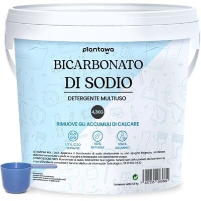 PLANTAWA Bicarbonato di Sodio 4,3kg Pulizia Ecologica Multiuso Smacchiatore Tessuti, Deodorizzante Casa e Cucina Alternativa Naturale ai Prodotti Chimici PLANTAWA Bicarbonato di Sodio 4,3kg Pulizia Ecologica Multiuso Smacchiatore Tessuti, Deodorizzante Casa e Cucina Alternativa Naturale ai Prodotti Chimici