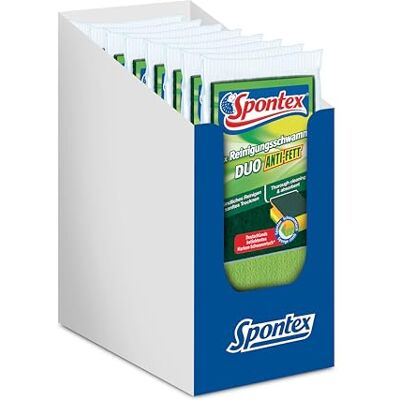 Spontex Confezione da 3 spugne per pulizia Duo, con lato asciutto, colore non selezionabile, verde/rosa, 8 x 3 pezzi Spontex Confezione da 3 spugne per pulizia Duo, con lato asciutto, colore non selezionabile, verde/rosa, 8 x 3 pezzi