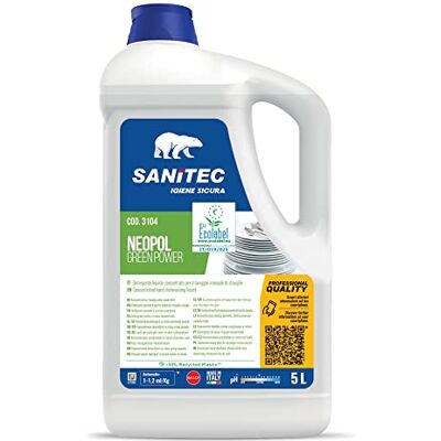 SANITEC igiene sicura Sanitec Green Power Piatti, Detersivo Liquido Ecologico, 5 kg SANITEC igiene sicura Sanitec Green Power Piatti, Detersivo Liquido Ecologico, 5 kg