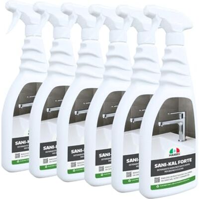 Marbec Sani-Kal Forte 750MLx6Pz Detergente anticalcare forte per bagno, elimina incrostazioni ostinate, ruggine e residui di sapone Marbec Sani-Kal Forte 750MLx6Pz Detergente anticalcare forte per bagno, elimina incrostazioni ostinate, ruggine e residui di sapone