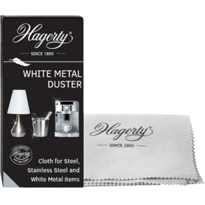 Hagerty White Metal Duster I 100% cotone panno per la pulizia dell'acciaio inossidabile, panno per la pulizia dei panni in cotone, effetto antiossidante, per oggetti in metallo bianco Hagerty White Metal Duster I 100% cotone panno per la pulizia dell'acciaio inossidabile, panno per la pulizia dei panni in cotone, effetto antiossidante, per oggetti in metallo bianco
