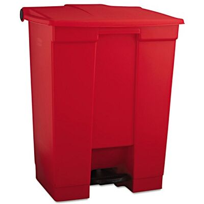 Rubbermaid Commercial Products FG614500 StepOn Cestino a Pedale Rettangolare, Rosso Rubbermaid Commercial Products FG614500 StepOn Cestino a Pedale Rettangolare, Rosso
