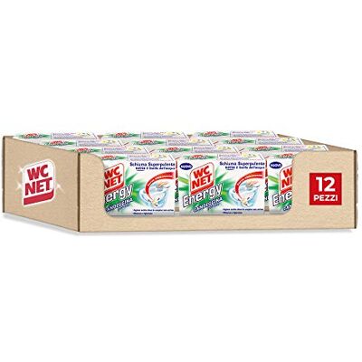 Wc Net Energy con Candeggina, Detergente Igienizzante in Polvere per WC, Schiuma Autopulente con Azione Sbiancante, 4 Buste x 12 Confezioni Wc Net Energy con Candeggina, Detergente Igienizzante in Polvere per WC, Schiuma Autopulente con Azione Sbiancante, 4 Buste x 12 Confezioni