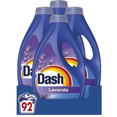 Dash Detersivo Liquido Lavatrice, 92 Lavaggi, Lavanda, Rimuove Le Macchie, Igienizza, Dona Freschezza, Brillantezza Per I Capi Dash Detersivo Liquido Lavatrice, 92 Lavaggi, Lavanda, Rimuove Le Macchie, Igienizza, Dona Freschezza, Brillantezza Per I Capi