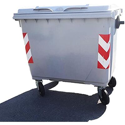 Mobil Plastic Cassonetto per la raccolta differenziata rifiuti, capacità 660 Lt, certificato UNI EN 840, coperchio piano, colore grigio chiaro Mobil Plastic Cassonetto per la raccolta differenziata rifiuti, capacità 660 Lt, certificato UNI EN 840, coperchio piano, colore grigio chiaro