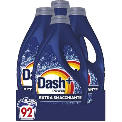 Dash Power Detersivo Liquido Lavatrice, 92 Lavaggi (4x23), Extra Smacchiante, Rimuove anche le macchie secche da 7 giorni, per una pulizia impeccabile Dash Power Detersivo Liquido Lavatrice, 92 Lavaggi (4x23), Extra Smacchiante, Rimuove anche le macchie secche da 7 giorni, per una pulizia impeccabile