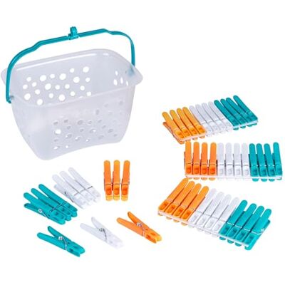 Beldray Mollette Bucato con Cestino, Indumenti Grip Pegs per Interni ed Esterni con Cestello Portaoggetti, Confezione da 48, Colori Assortiti, 23.7 x 12.5 x 13.3 cm Beldray Mollette Bucato con Cestino, Indumenti Grip Pegs per Interni ed Esterni con Cestello Portaoggetti, Confezione da 48, Colori Assortiti, 23.7 x 12.5 x 13.3 cm