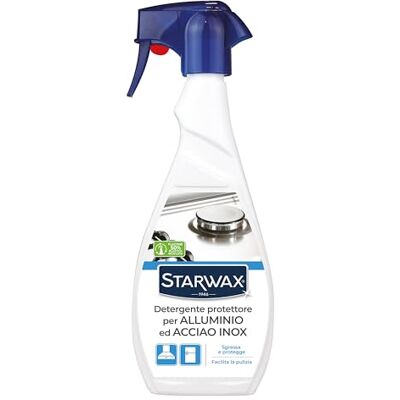STARWAX Detergente protettore per alluminio e acciaio inox Sgrassa e protegge Facilita la pulizia Adatto per il contatto con gli alimenti Ritarda la ricomparsa dello sporco 500 ml STARWAX Detergente protettore per alluminio e acciaio inox Sgrassa e protegge Facilita la pulizia Adatto per il contatto con gli alimenti Ritarda la ricomparsa dello sporco 500 ml