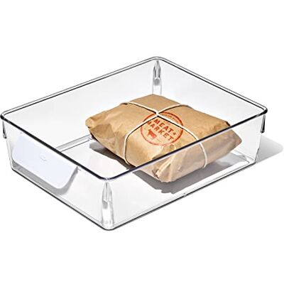 OXO 5 Refrigerator Storage Bin, 8 in x 10 cm, trasparente OXO 5 Refrigerator Storage Bin, 8 in x 10 cm, trasparente