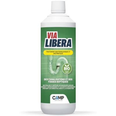 CAMP Via Libera Bio Liquido, Trattamento Batterico Enzimatico Per Scarichi E Fosse Biologiche 1000 g, 1L CAMP Via Libera Bio Liquido, Trattamento Batterico Enzimatico Per Scarichi E Fosse Biologiche 1000 g, 1L