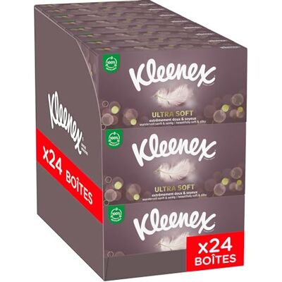 KLEENEX - Fazzoletti ultra-morbidi - Texture morbida e setosa - Prodotto in Francia KLEENEX - Fazzoletti ultra-morbidi - Texture morbida e setosa - Prodotto in Francia
