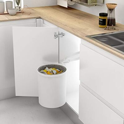MENAGE CONFORT Contenitore sottobanco per cucina - Coperchio in acciaio inossidabile - 13L MENAGE CONFORT Contenitore sottobanco per cucina - Coperchio in acciaio inossidabile - 13L