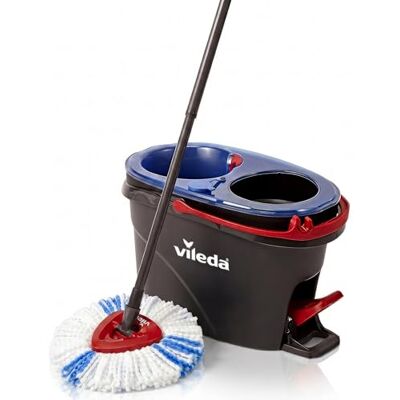 Vileda H2PrO Spin Mop Sistema lavapavimenti con centrifuga Separazione tra acqua pulita e sporca Sistema a doppio serbatoio Strizzatura senza sforzo con pedale Fiocco in microfibra Vileda H2PrO Spin Mop Sistema lavapavimenti con centrifuga Separazione tra acqua pulita e sporca Sistema a doppio serbatoio Strizzatura senza sforzo con pedale Fiocco in microfibra
