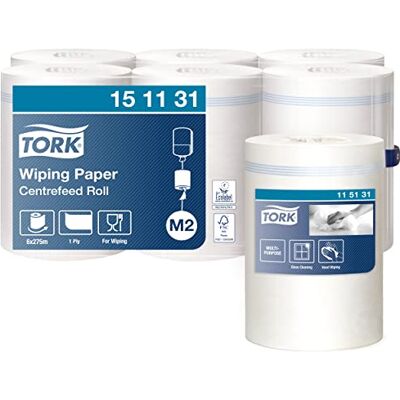 Tork Carta Plus per asciugatura Advanced, compatibile con il sistema M2 (ad estrazione centrale), 1 velo, 1 x 6 rotoli (6 x 275 m), bianco Tork Carta Plus per asciugatura Advanced, compatibile con il sistema M2 (ad estrazione centrale), 1 velo, 1 x 6 rotoli (6 x 275 m), bianco