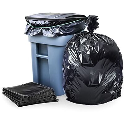 Plasticplace Sacchetti per bidoni della spazzatura da 64-65 galloni per Toter │ 1,5 Mil │ Sacchetti della spazzatura resistenti neri │ 127 x 152,4 cm (25 pezzi) Plasticplace Sacchetti per bidoni della spazzatura da 64-65 galloni per Toter │ 1,5 Mil │ Sacchetti della spazzatura resistenti neri │ 127 x 152,4 cm (25 pezzi)