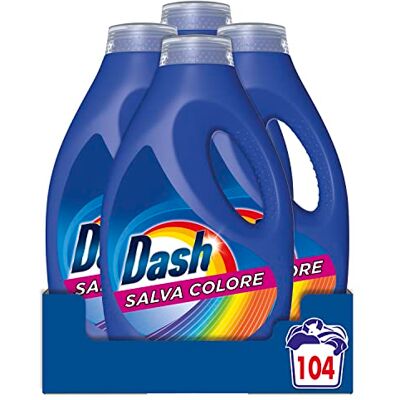 Dash Salva Colore Detersivo Lavatrice Liquido 5.2L, 104 Lavaggi, Impeccabile Contro Le Macchie A Ogni Lavaggio Dash Salva Colore Detersivo Lavatrice Liquido 5.2L, 104 Lavaggi, Impeccabile Contro Le Macchie A Ogni Lavaggio