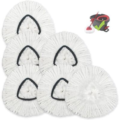Pioneer Confezione da 6 testine di ricambio per mocio compatibili con Spin EasyWring Triangle Spin Mop, ricariche per mocio in microfibra, facili da pulire, testine di ricambio in 100% Pioneer Confezione da 6 testine di ricambio per mocio compatibili con Spin EasyWring Triangle Spin Mop, ricariche per mocio in microfibra, facili da pulire, testine di ricambio in 100%