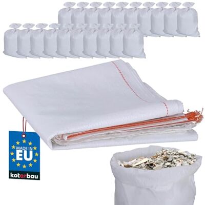 KOTARBAU ® Set di sacchi in tessuto PP x cm x kg, colore bianco (set da 20 pezzi 55 x 80 cm) KOTARBAU ® Set di sacchi in tessuto PP x cm x kg, colore bianco (set da 20 pezzi 55 x 80 cm)