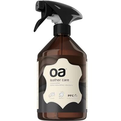OA Detergente ecologico per tutti i prodotti in pelle LEATHER CARE. Rimuove sporco e macchie, non secca. Privo di composti PFC nocivi, 500 ml. OA Detergente ecologico per tutti i prodotti in pelle LEATHER CARE. Rimuove sporco e macchie, non secca. Privo di composti PFC nocivi, 500 ml.