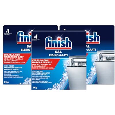 Finish Lavastoviglie Sale 2 Kg, Confezione da 3 Finish Lavastoviglie Sale 2 Kg, Confezione da 3