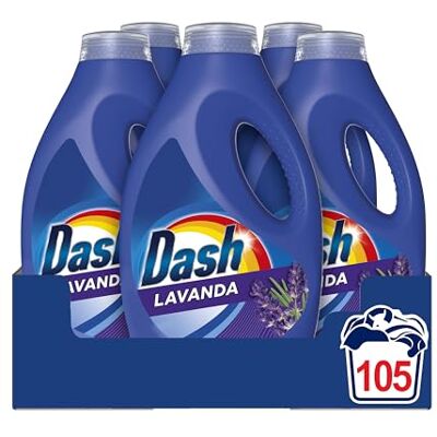 Dash Detersivo Liquido Lavatrice, 105 Lavaggi (21x5), Lavanda, Rimuove Le Macchie, Dona Freschezza, Efficace A Freddo E In Cicli Brevi Dash Detersivo Liquido Lavatrice, 105 Lavaggi (21x5), Lavanda, Rimuove Le Macchie, Dona Freschezza, Efficace A Freddo E In Cicli Brevi