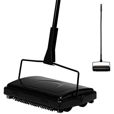 Yocada Carpet Sweeper Cleaner for Home Office Low Carpets Rugs Undercoat Carpets Pet Hair Dust Scraps Paper Small Rubbish Cleaning with a Brush Black Yocada Carpet Sweeper Cleaner for Home Office Low Carpets Rugs Undercoat Carpets Pet Hair Dust Scraps Paper Small Rubbish Cleaning with a Brush Black