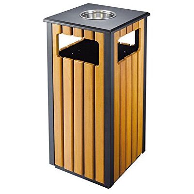 Garcia de Pou García di Pou Pattumiera esterni, 35 x 35 x 81 cm, 1 pz, marrone legno Garcia de Pou García di Pou Pattumiera esterni, 35 x 35 x 81 cm, 1 pz, marrone legno