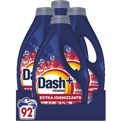 Dash Power + Extra Igienizzante, Detersivo Liquido Lavatrice, 4x23 Lavaggi, Pulizia Profonda Contro Sporco E Batteri, Pulizia Impeccabile Dash Power + Extra Igienizzante, Detersivo Liquido Lavatrice, 4x23 Lavaggi, Pulizia Profonda Contro Sporco E Batteri, Pulizia Impeccabile