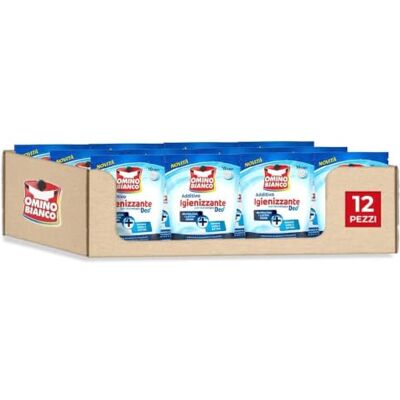 Omino Bianco Additivo Lavatrice Igienizzante Idrocaps, Capsule Idrosolubili per Bucato, Tecnologia Deo+, Contro Batteri e Cattivi Odori, 10 Caps x 12 Confezioni Omino Bianco Additivo Lavatrice Igienizzante Idrocaps, Capsule Idrosolubili per Bucato, Tecnologia Deo+, Contro Batteri e Cattivi Odori, 10 Caps x 12 Confezioni