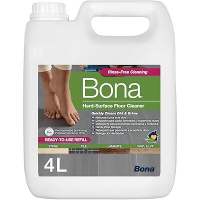 Bona detergente per pietra, piastrelle e laminato 4 L, floor cleaner detergente, detersivo, prodotto per laminato, cartiucca di ricarica, pulizia linoleum, pulifuga Bona detergente per pietra, piastrelle e laminato 4 L, floor cleaner detergente, detersivo, prodotto per laminato, cartiucca di ricarica, pulizia linoleum, pulifuga