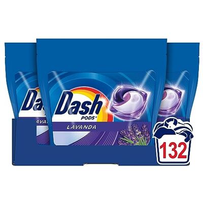 Dash Pods Detersivo Lavatrice In Capsule, 132 Lavaggi (3x44), Lavanda, Rimuove Le Macchie, Dona Freschezza, Efficace Anche A Freddo E In Cicli Brevi Dash Pods Detersivo Lavatrice In Capsule, 132 Lavaggi (3x44), Lavanda, Rimuove Le Macchie, Dona Freschezza, Efficace Anche A Freddo E In Cicli Brevi