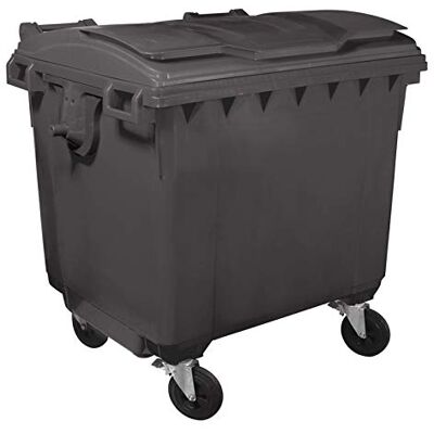 Mobil Plastic Cassonetto 4 ruote porta rifiuti immondizia lt. 1100 GRIGIO Mobil Plastic Cassonetto 4 ruote porta rifiuti immondizia lt. 1100 GRIGIO
