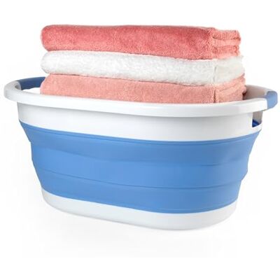 Beldray Cesto portabiancheria pieghevole, 28 litri, con manici per il trasporto, cesto portabiancheria, cesto portabiancheria bagnato/asciutto, portatile, compatto, per festival/campeggio, leggero, 62 Beldray Cesto portabiancheria pieghevole, 28 litri, con manici per il trasporto, cesto portabiancheria, cesto portabiancheria bagnato/asciutto, portatile, compatto, per festival/campeggio, leggero, 62