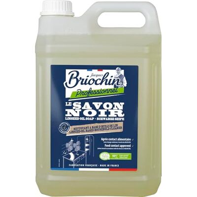 Briochin professionnel JACQUES – Sapone Nero – Detergente Multiuso – Con Olio di Lino – Pronto all’Uso – 99% Origine Naturale – 5 Briochin professionnel JACQUES – Sapone Nero – Detergente Multiuso – Con Olio di Lino – Pronto all’Uso – 99% Origine Naturale – 5