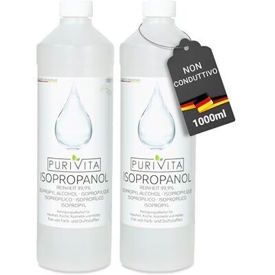 PURIVITA Alcool Isopropilico 99,9% Pulitore Multiuso - 2000 ml PURIVITA Alcool Isopropilico 99,9% Pulitore Multiuso - 2000 ml