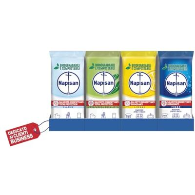 Napisan Cassa Mista Salviette Disinfettanti Multisuperfici Biodegradabili x40, 32pz, Total Protection Classic 8pz e Freschezza Eucalipto 8pz, Sgrassanti Limone 8pz e Fresh 8pz Napisan Cassa Mista Salviette Disinfettanti Multisuperfici Biodegradabili x40, 32pz, Total Protection Classic 8pz e Freschezza Eucalipto 8pz, Sgrassanti Limone 8pz e Fresh 8pz