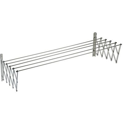 Sauvic Stendibiancheria estensibile con reggetta e 5 raggi in acciaio inossidabile 18/10 da 140 cm Sauvic Stendibiancheria estensibile con reggetta e 5 raggi in acciaio inossidabile 18/10 da 140 cm