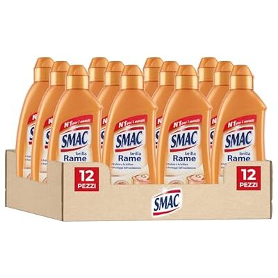 Smac Brilla Rame, Detergente Crema, Protegge dall'Ossidazione, 250 ml x 12 Pezzi Smac Brilla Rame, Detergente Crema, Protegge dall'Ossidazione, 250 ml x 12 Pezzi