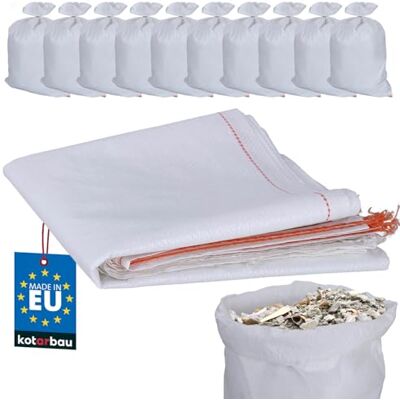 KOTARBAU ® Set di sacchi in tessuto PP x cm x kg, colore bianco (set da 10 pezzi 55 x 80 cm) KOTARBAU ® Set di sacchi in tessuto PP x cm x kg, colore bianco (set da 10 pezzi 55 x 80 cm)