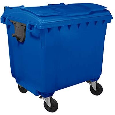 Mobil Plastic Cassonetto 4 ruote porta rifiuti immondizia lt. 1100 BLU Mobil Plastic Cassonetto 4 ruote porta rifiuti immondizia lt. 1100 BLU